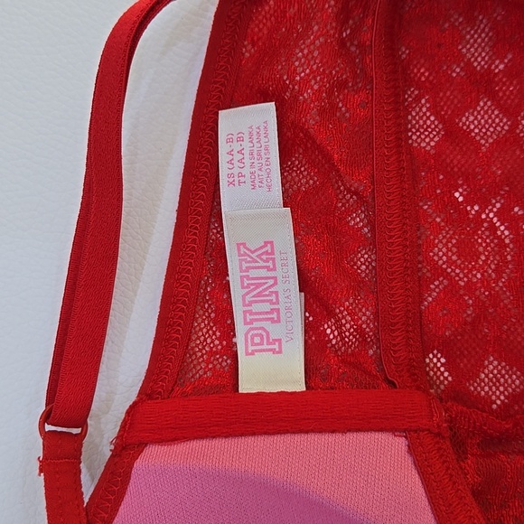 Victoria's Secret Pink Red Lace Bralette - Picture 5 of 7
